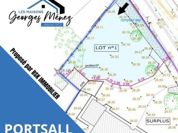 BSKimmobilier - Aurélien Lénaff vous propose, à Portsall, pour votre construction plain-pied, un terrain d'environ 635m² à 86 000€ Frais d'agence inclus.