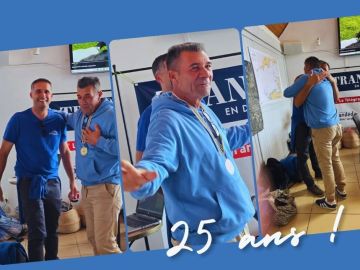 C'est avec beaucoup d'émotion et de fierté que Nicolas Marzin a honoré 𝕋ℍ𝕀𝔼ℝℝ𝕐🥇, Couvreur, pour ses 25 ans d'engagement, de fidélité et de belles aventures...