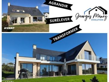 Coup de ❤️ pour ce projet d'extension et de rénovation globale par Georges Menez Evolution - Extension et rénovation d'habitations